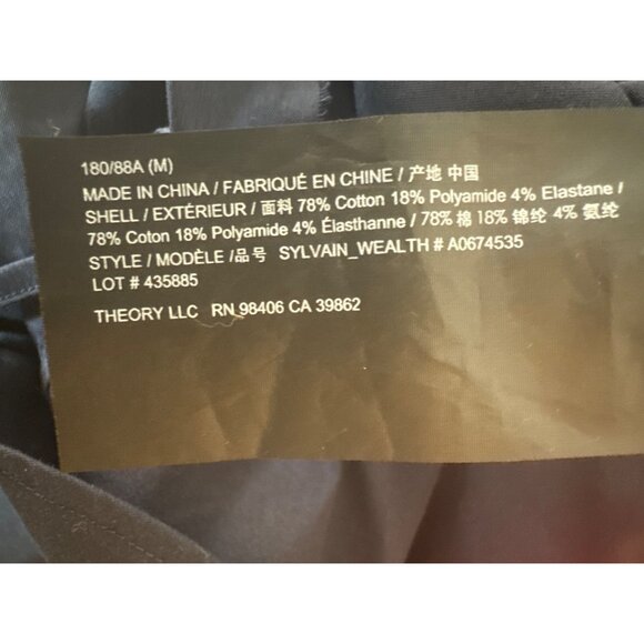 Theory Mens Medium Long Sleeve Button-Up Shirt Navy Blue - Picture 13 of 15